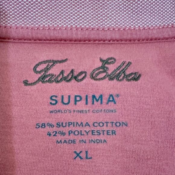 Tasso Elba Pima Blend Pink Polo Shirt size XL Classic Casual Design Resort Party - Picture 8 of 8